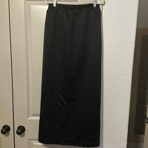 Vintage 80's Harry Acton Party Collectibles Black Satin Pencil Skirt 28" waist
